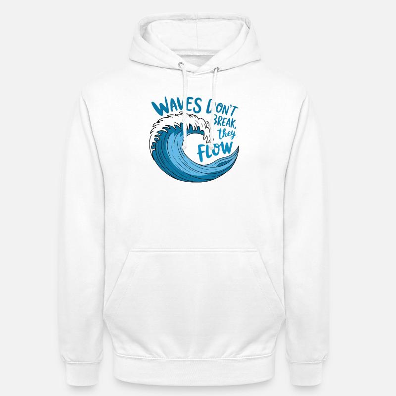 Conception de vagues fluides - Sweat-shirt à capuche unisexe - blanc