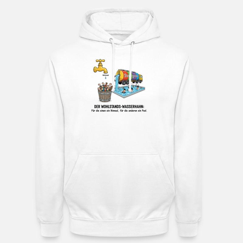 Le robinet de la prospérité - Sweat-shirt à capuche unisexe - blanc