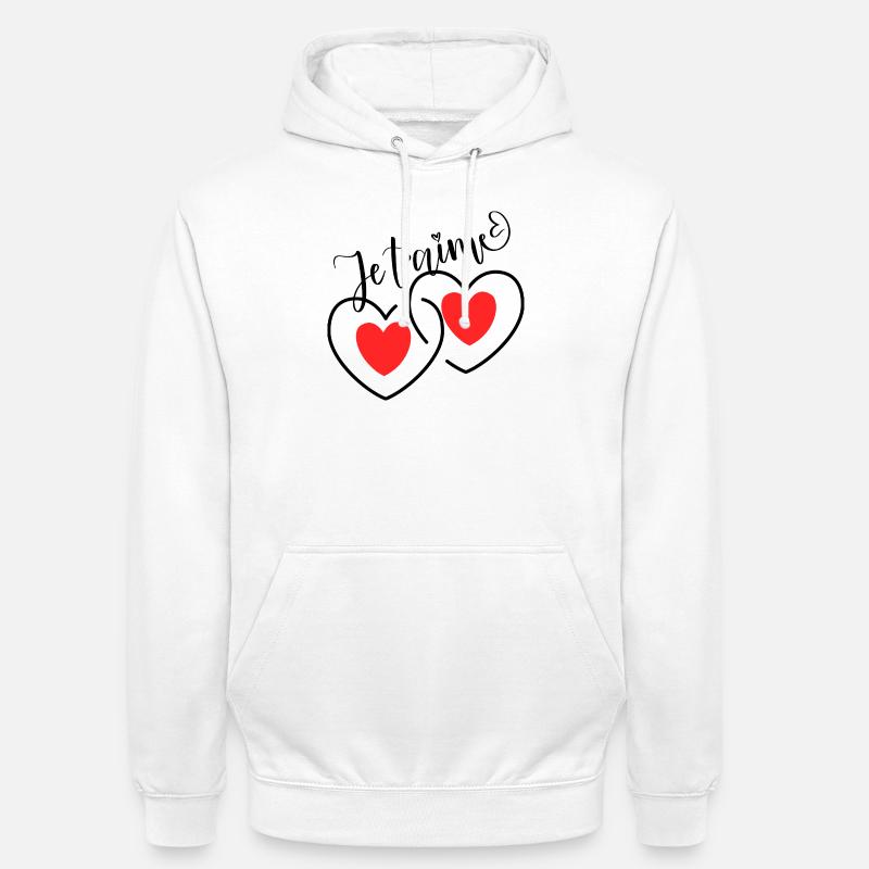 Ich liebe dich, verschlungene Herzen - Unisex Hoodie - Weiß