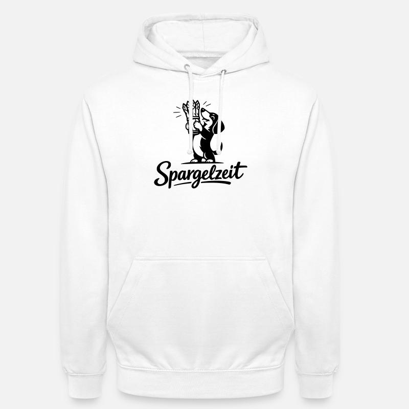 Spargel Essen Spargelzeit Saison Dackel - Unisex Hoodie - Weiß