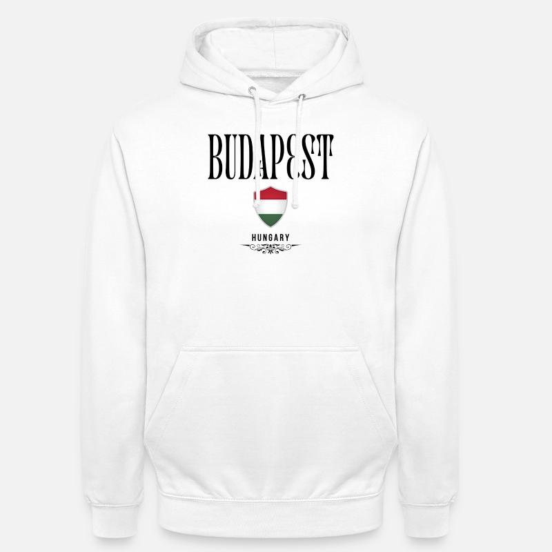 Budapest Souvenir, elegant design Budapest - Unisex Hoodie - white