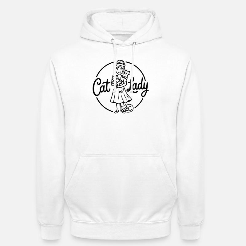 katten vrouw - Unisex Hoodie - white