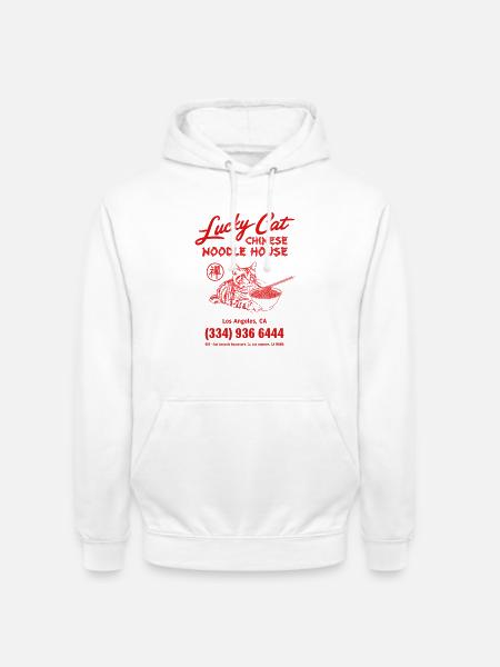 Lucky cat - Unisex Hoodie - Weiß