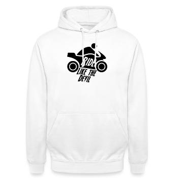 Biker Motorrad Motorradfahrer Bike Geschenk - Unisex Hoodie - Weiß - Vorne - AI Model Male 185 dark (185cm) & AI Model Female 172 dark (172cm)