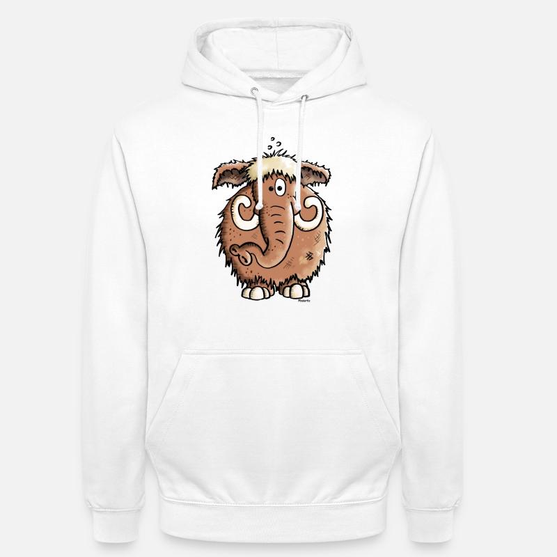 Géant Mammoth - Eléphant - Sweat-shirt à capuche unisexe - blanc