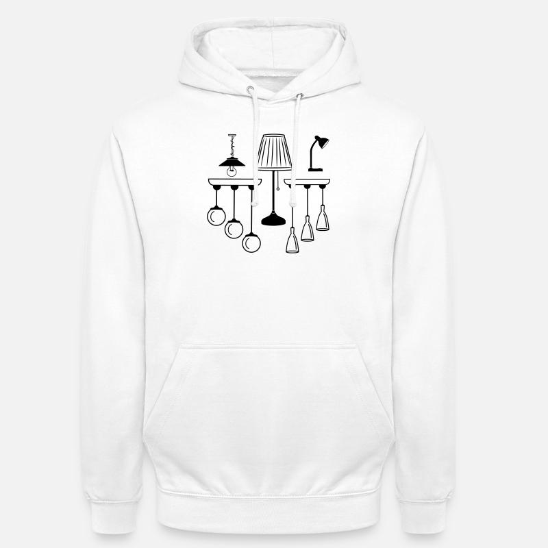 Collection de lampes et d’éclairage - Sweat-shirt à capuche unisexe - blanc