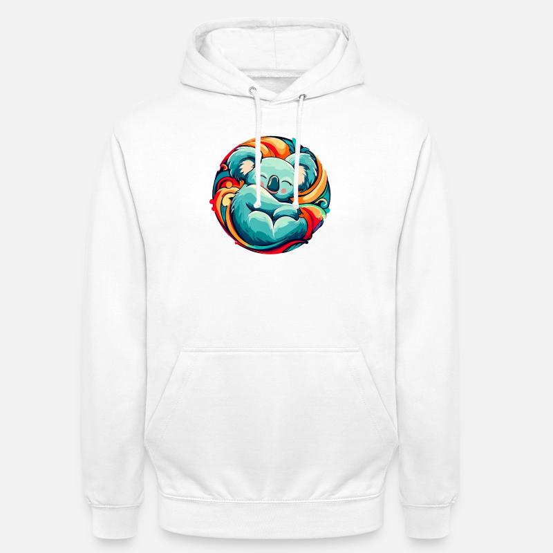 Koala dort - Sweat-shirt à capuche unisexe - blanc