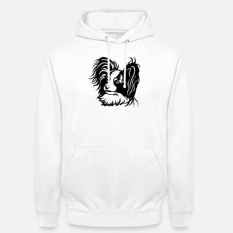 Papillon Kopf - Unisex Hoodie - Weiß