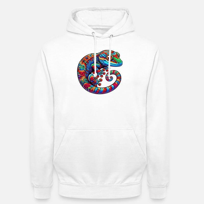 Gecko - Sweat-shirt à capuche unisexe - blanc