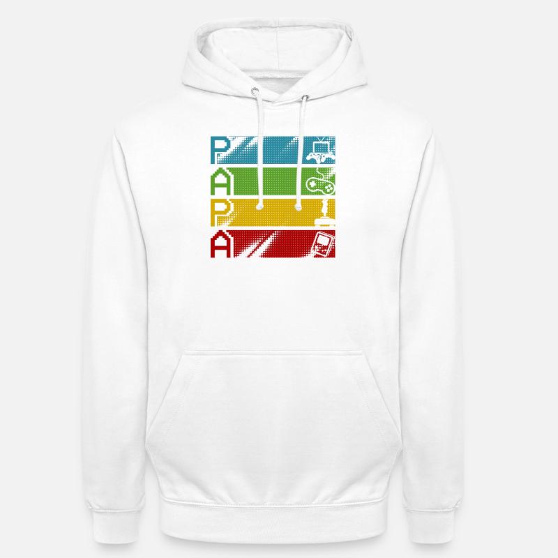 Retro Gamers Pixel Multicolor - Unisex Hoodie - white