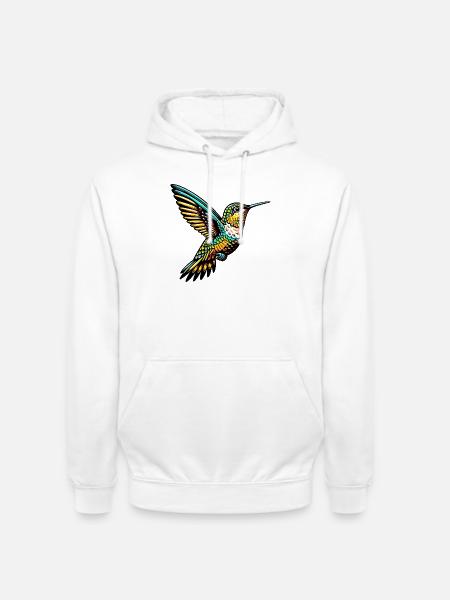 Colibri - Sweat-shirt à capuche unisexe - blanc