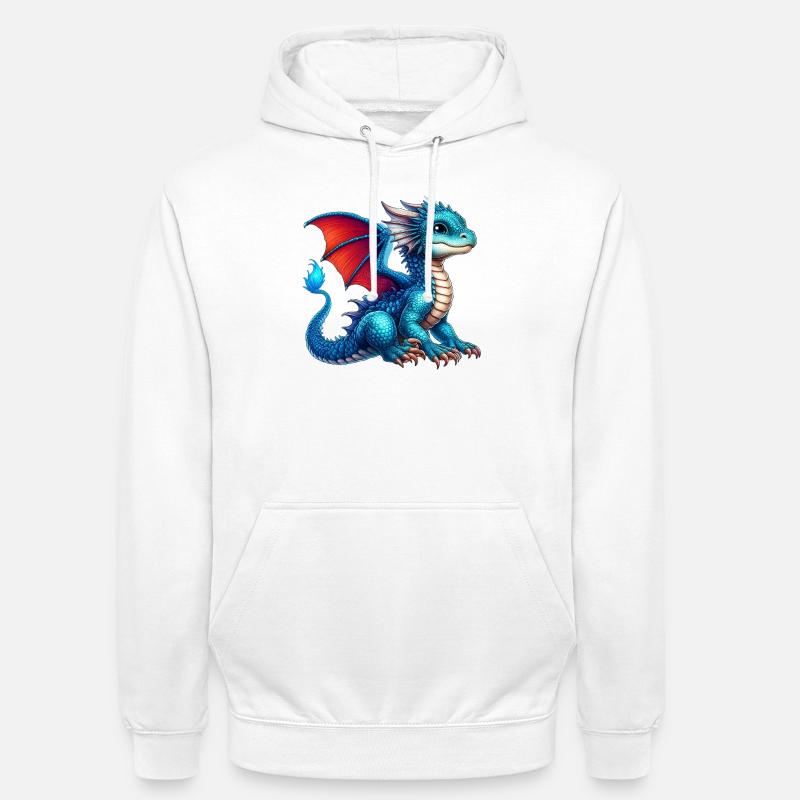 Dragon - Sweat-shirt à capuche unisexe - blanc