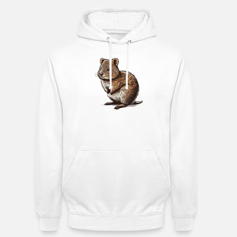 Quokka - Sweat-shirt à capuche unisexe - blanc