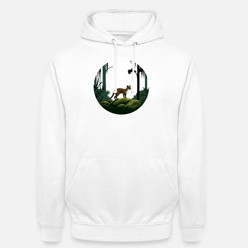 Fossa - Sweat-shirt à capuche unisexe - blanc