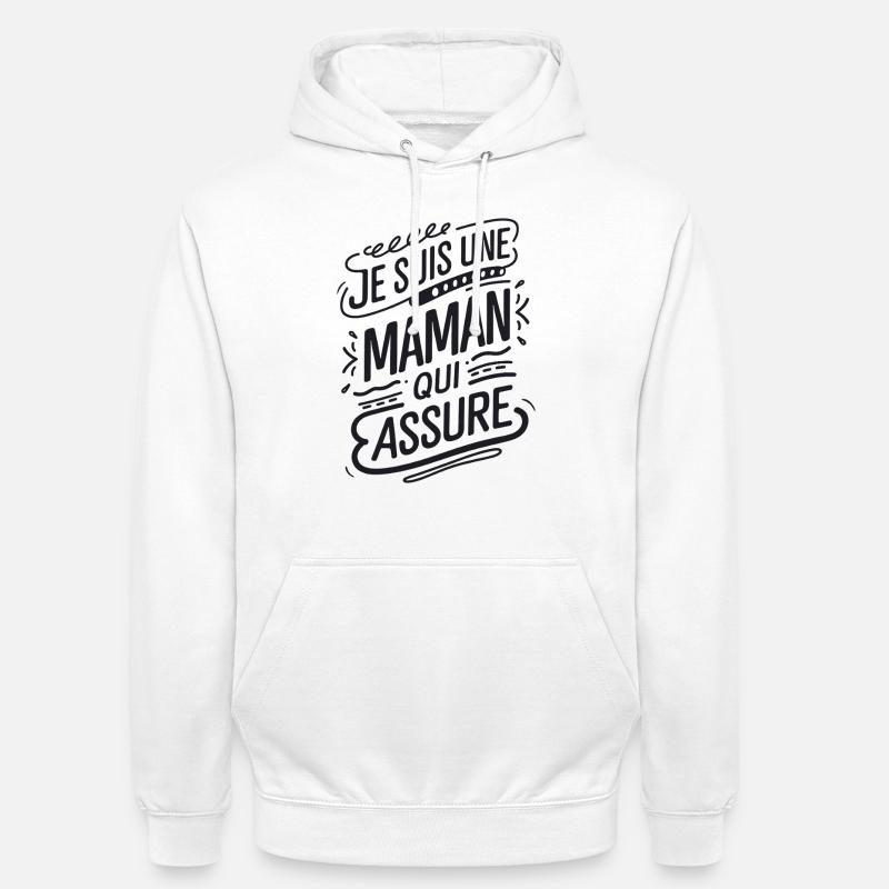 Ich bin eine Mutter, die versichert - Unisex Hoodie - Weiß