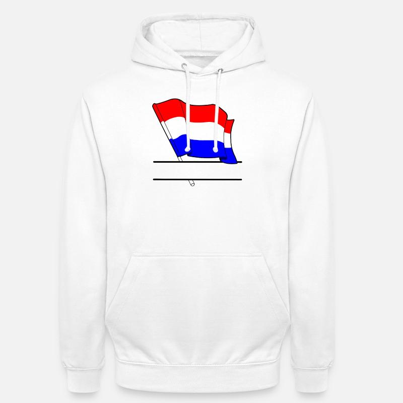 Pavillon des Pays-Bas – Espace de nom - Sweat-shirt à capuche unisexe - blanc