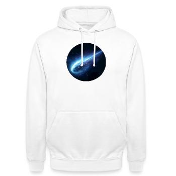 Astronomie Comète Spatiale Queue en Ligne - Sweat-shirt à capuche unisexe - blanc - Devant - AI Model Male 185 dark (185cm) & AI Model Female 172 dark (172cm)