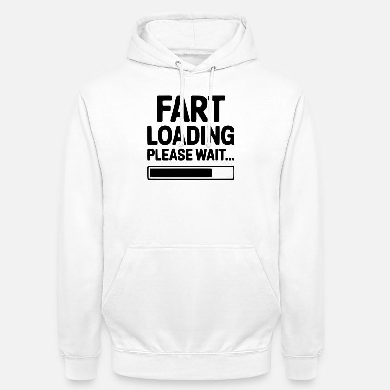 Fart Loading Please Wait... - Unisex Hoodie - white