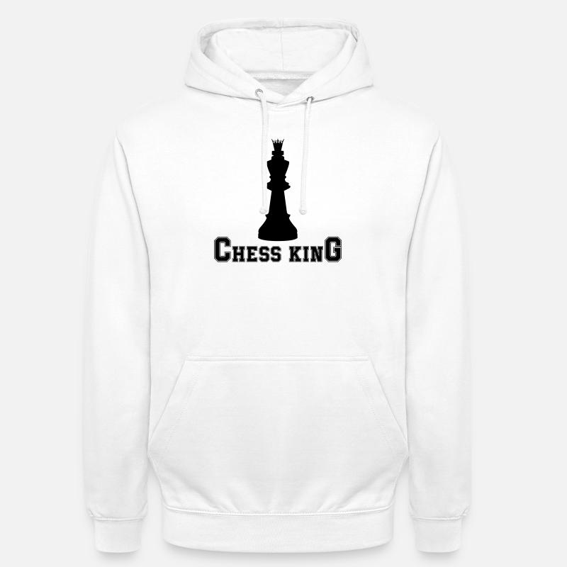 Roi des échecs - Sweat-shirt à capuche unisexe - blanc