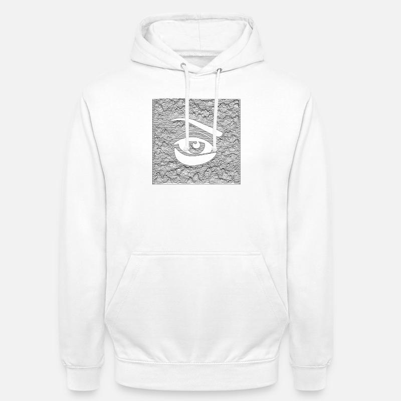 L’Œil - Noir - Sweat-shirt à capuche unisexe - blanc