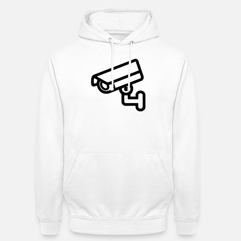 caméra - Sweat-shirt à capuche unisexe - blanc