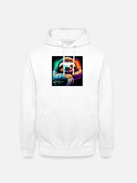 Faultier - Unisex Hoodie - Weiß