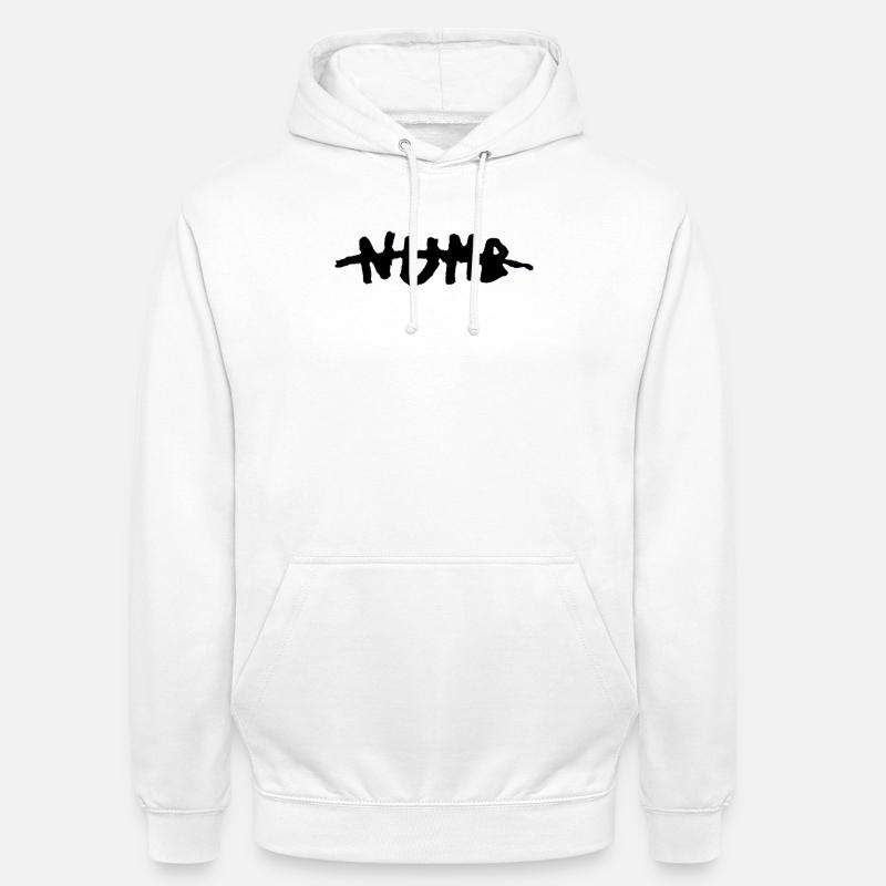 Conception abstraite de néons - Sweat-shirt à capuche unisexe - blanc