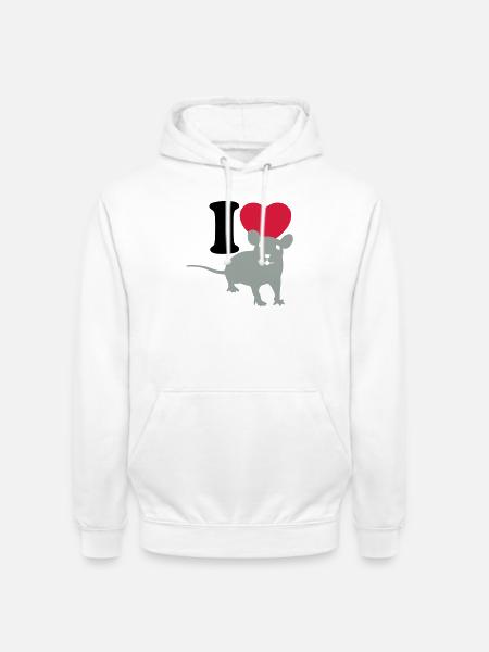 I love rats - Unisex Hoodie - white