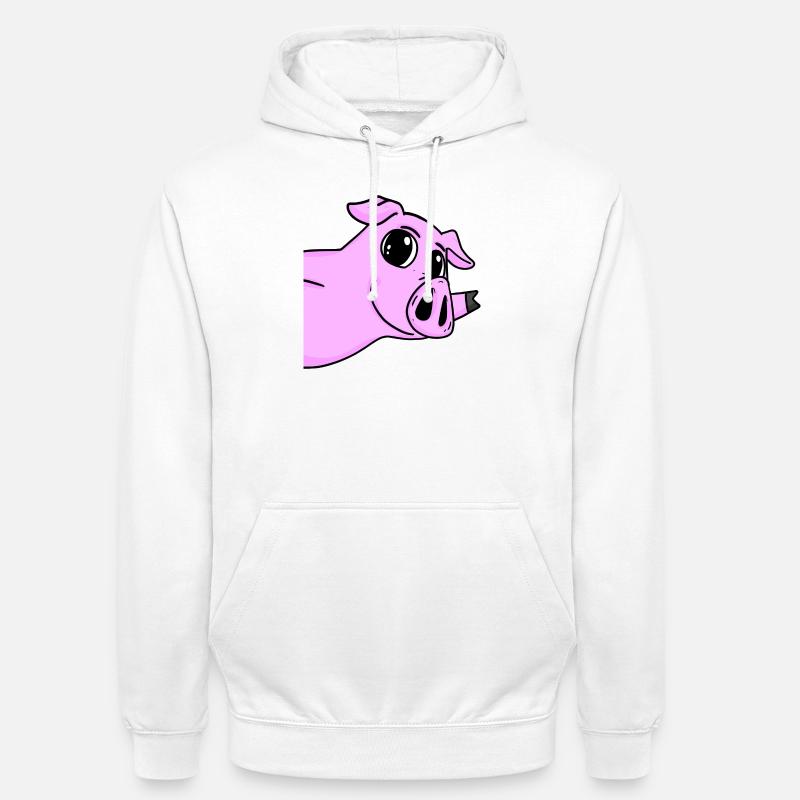 Salutation des cochons - Sweat-shirt à capuche unisexe - blanc