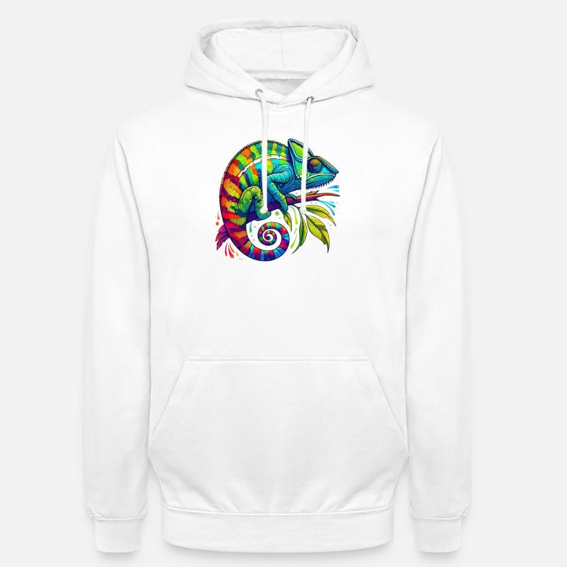 Caméléon - Sweat-shirt à capuche unisexe - blanc