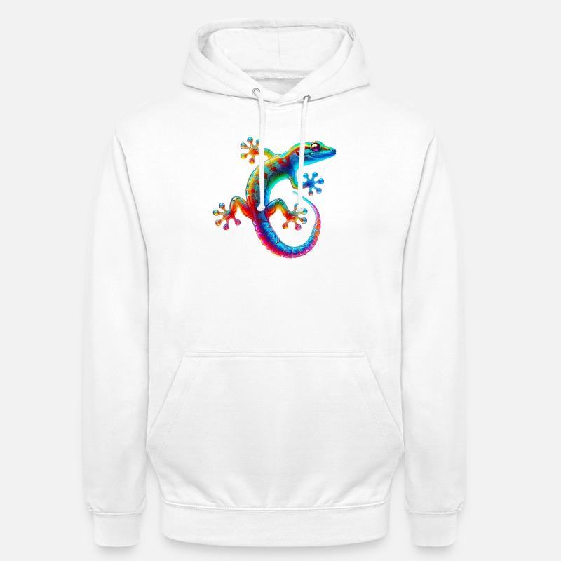 Gecko - Sweat-shirt à capuche unisexe - blanc