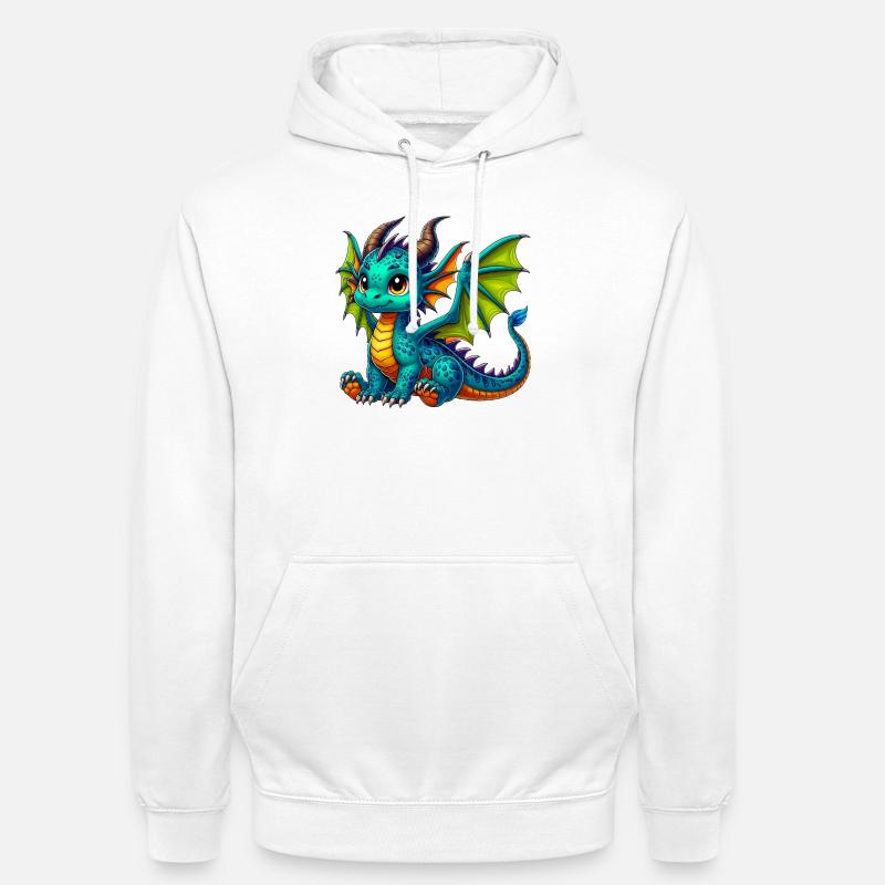 Dragon - Sweat-shirt à capuche unisexe - blanc