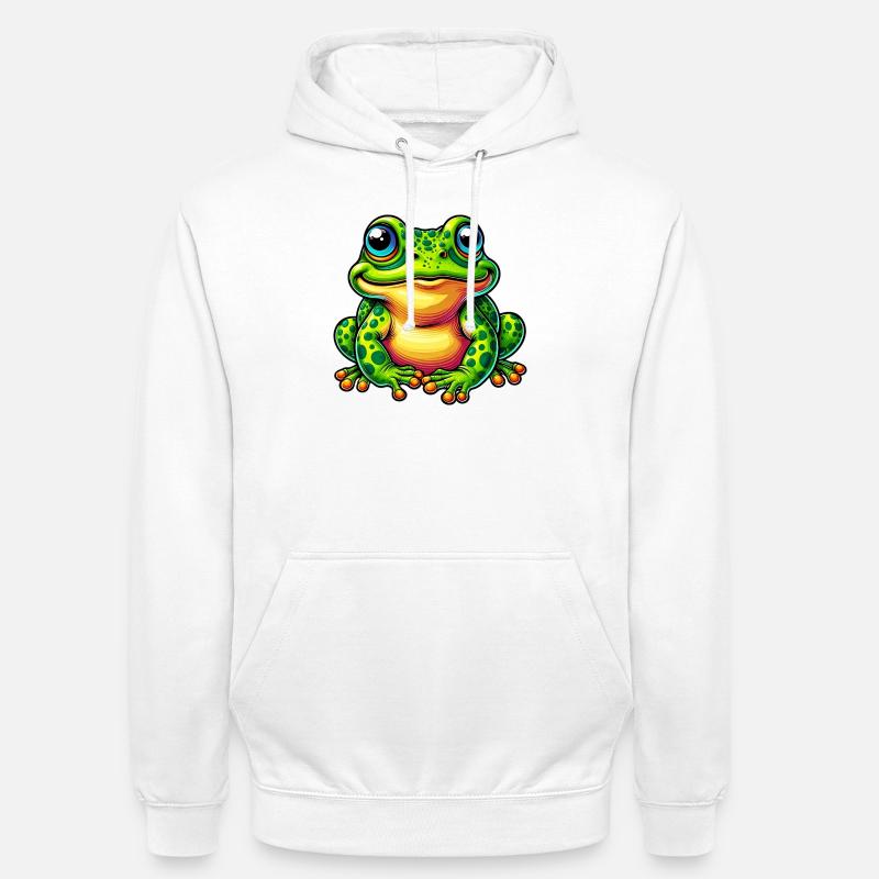 Grenouille - Sweat-shirt à capuche unisexe - blanc