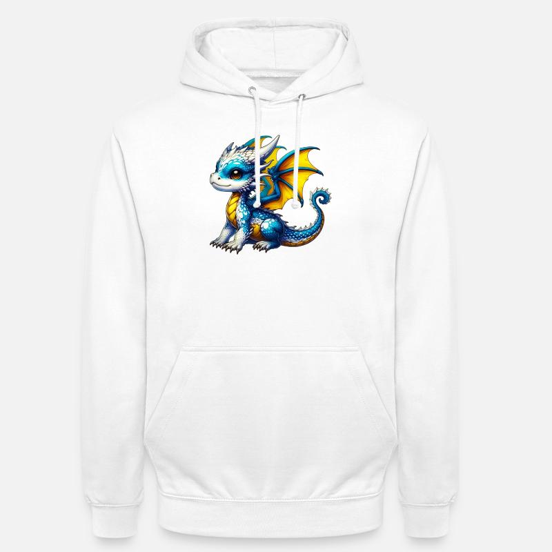 Dragon - Sweat-shirt à capuche unisexe - blanc