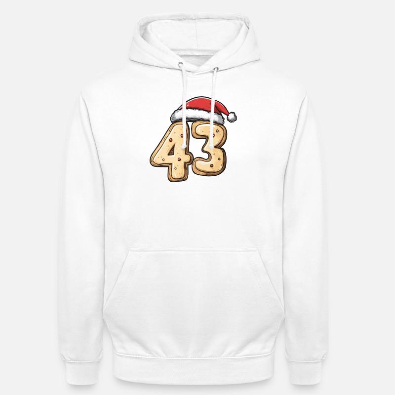 Biscuit de Noël à 43 chiffres - Sweat-shirt à capuche unisexe - blanc