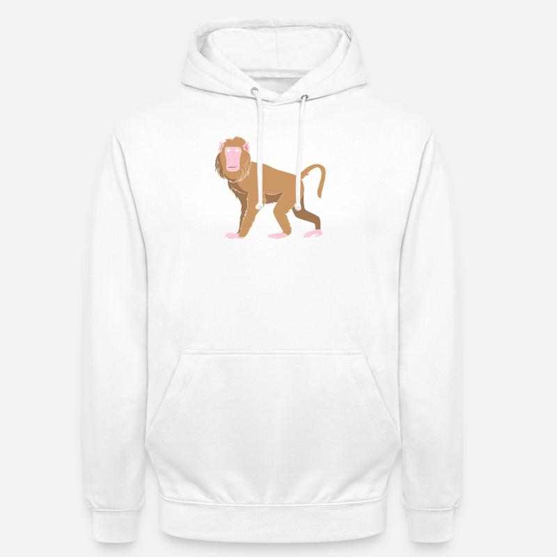 Baboon Baboon Primate Monkey Monkey - Unisex Hoodie - white