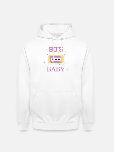 90s Baby SVG – Retro 90s Design - Unisex Hoodie - white