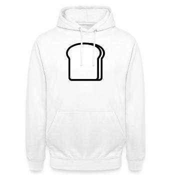 Toast - Unisex Hoodie - Weiß - Vorne - AI Model Male 185 dark (185cm) & AI Model Female 172 dark (172cm)