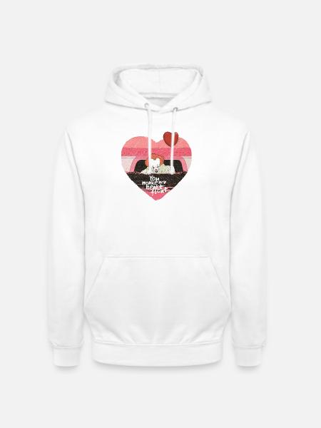 ES - Pennywise Mit Ikonischem Roten Herz - Unisex Hoodie - Weiß