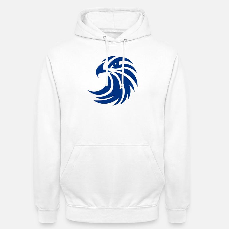 Conception du cercle du phénix bleu - Sweat-shirt à capuche unisexe - blanc