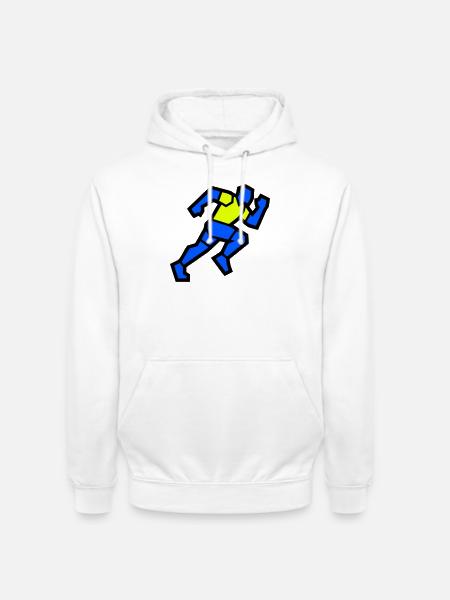 Fast Polygon Runner Marathon Team - Unisex Hoodie - white