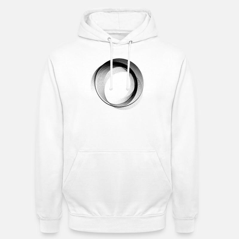 abstract circular shape - Unisex Hoodie - white