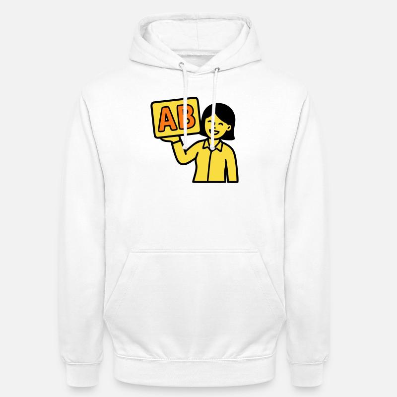 Lehrerin Grundschule ABC Vektor - Unisex Hoodie - Weiß