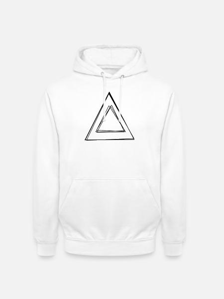 Griechischer Buchstabe Delta handgezeichnet - Unisex Hoodie - Weiß