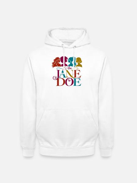 Ich bin Jane Doe Regenbogenporträt - Unisex Hoodie - Weiß