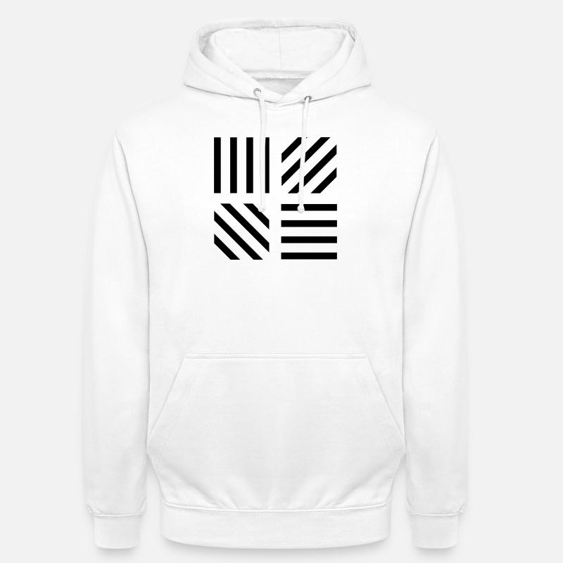 graphic stripe pattern - Unisex Hoodie - white