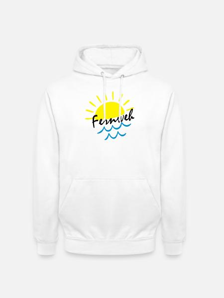 Sunrise Ocean – Sonne & Wellen Icon - Unisex Hoodie - Weiß