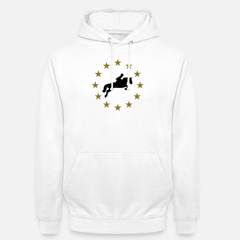 Springen Pferd & Sternen - Unisex Hoodie - Weiß
