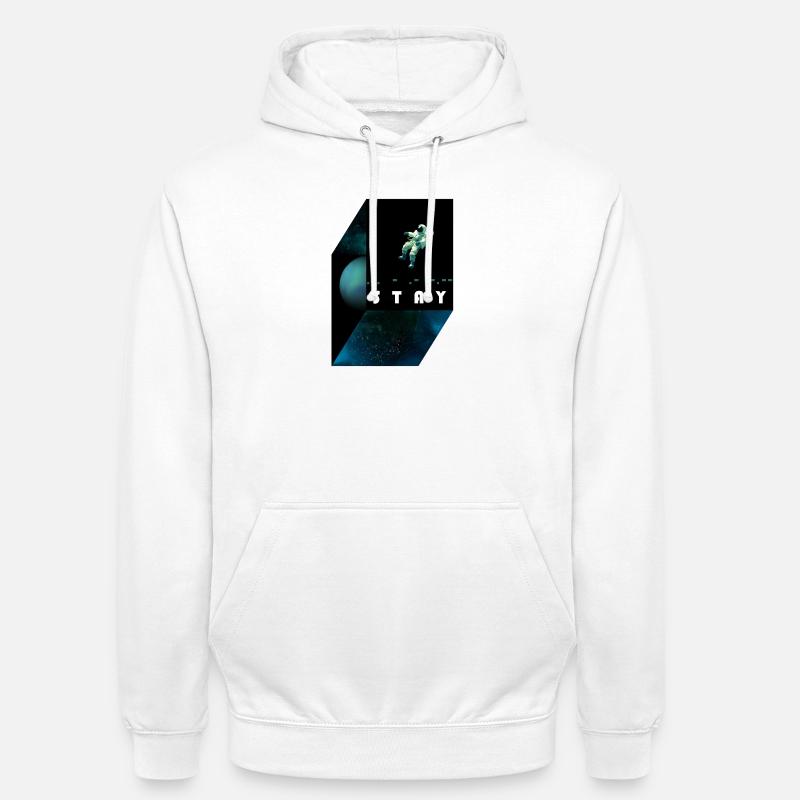 stay / morse code - Unisex Hoodie - white