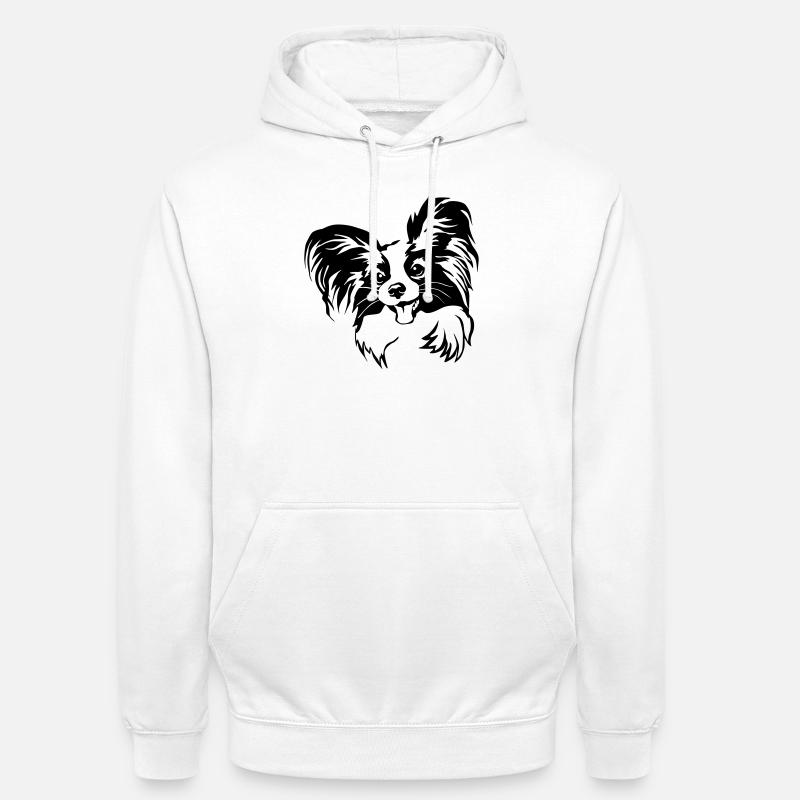 Papillon Kopf - Unisex Hoodie - Weiß